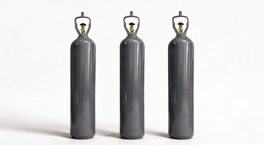 Cilindros y conexiones de gases industriales